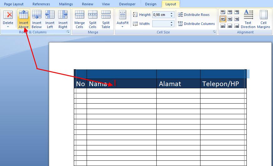 Cara Membuat Judul Table Tampil Berulang Di Setiap Halaman Ms Word Panduan Ms Office