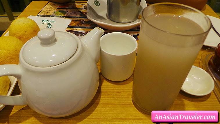 tim ho wan barley water and jasmine tea