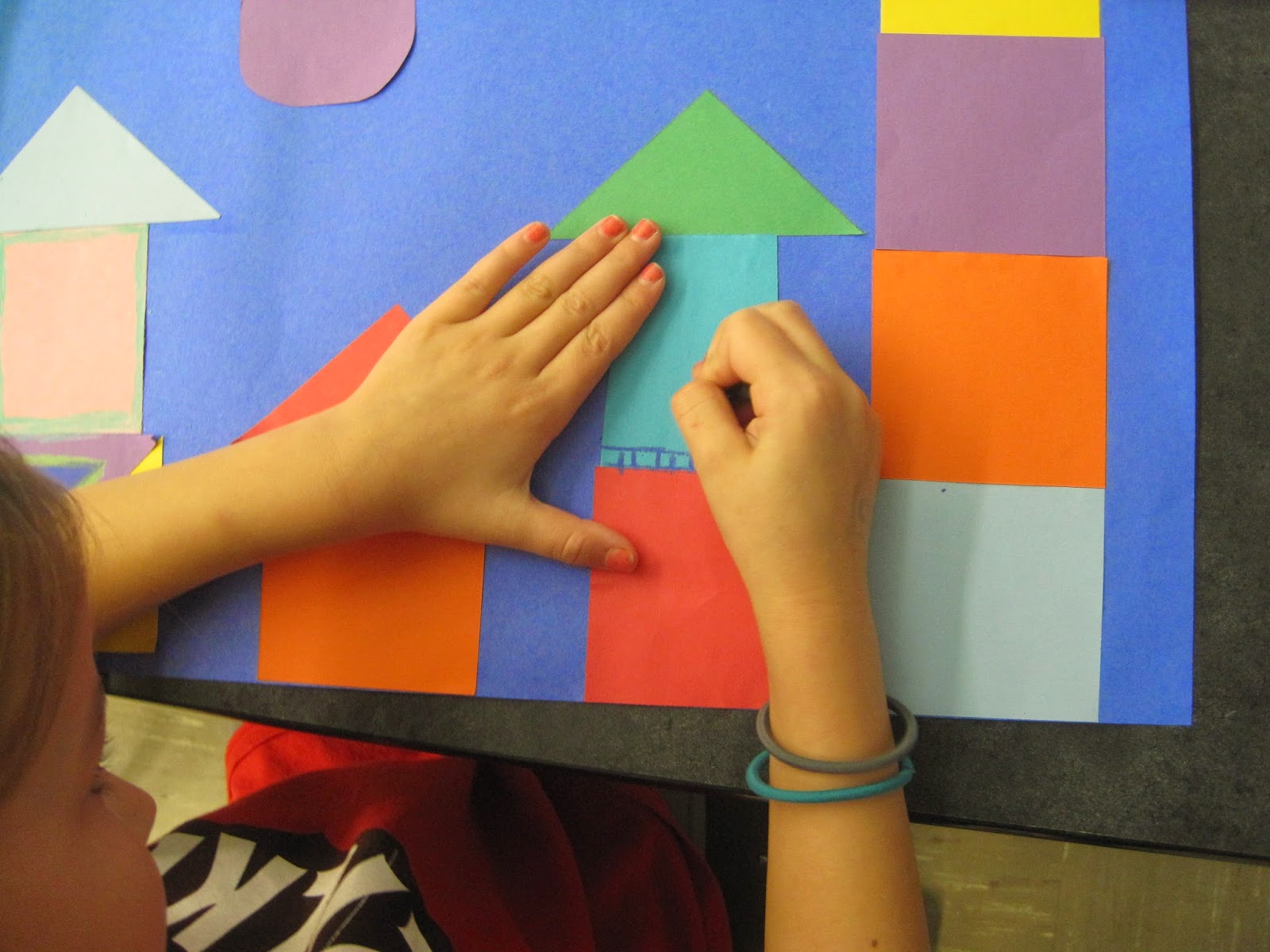 Zilker Elementary Art Class 1st Grade Paul Klee Collages