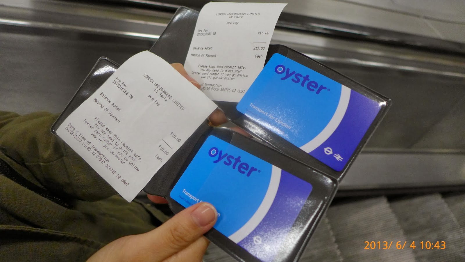 SJ in London 런던의 교통카드, 오이스터 카드. Oyster Card, Transportation Card in London.