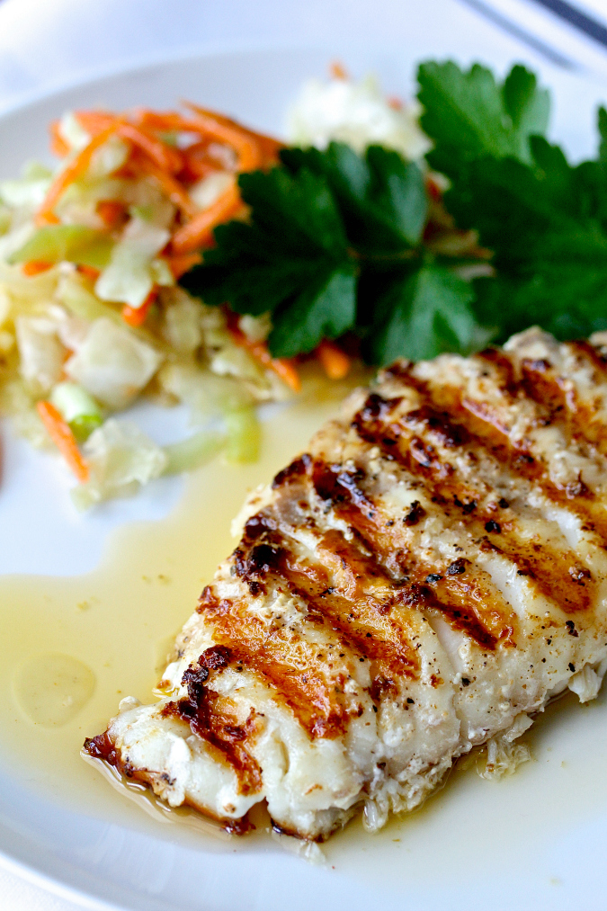 Spicy Grilled Rockfish With Garlic And Basil Butter Karen s Kitchen 