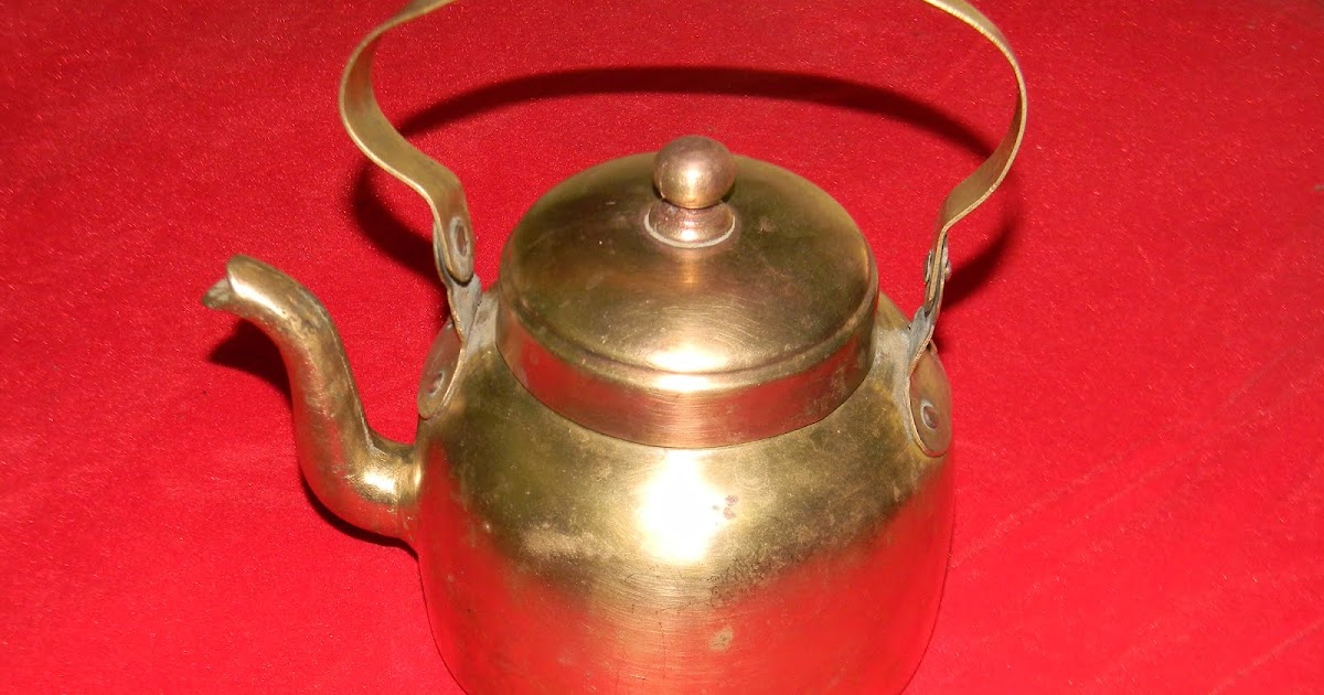 Vikki Antiques Antique brass teapot