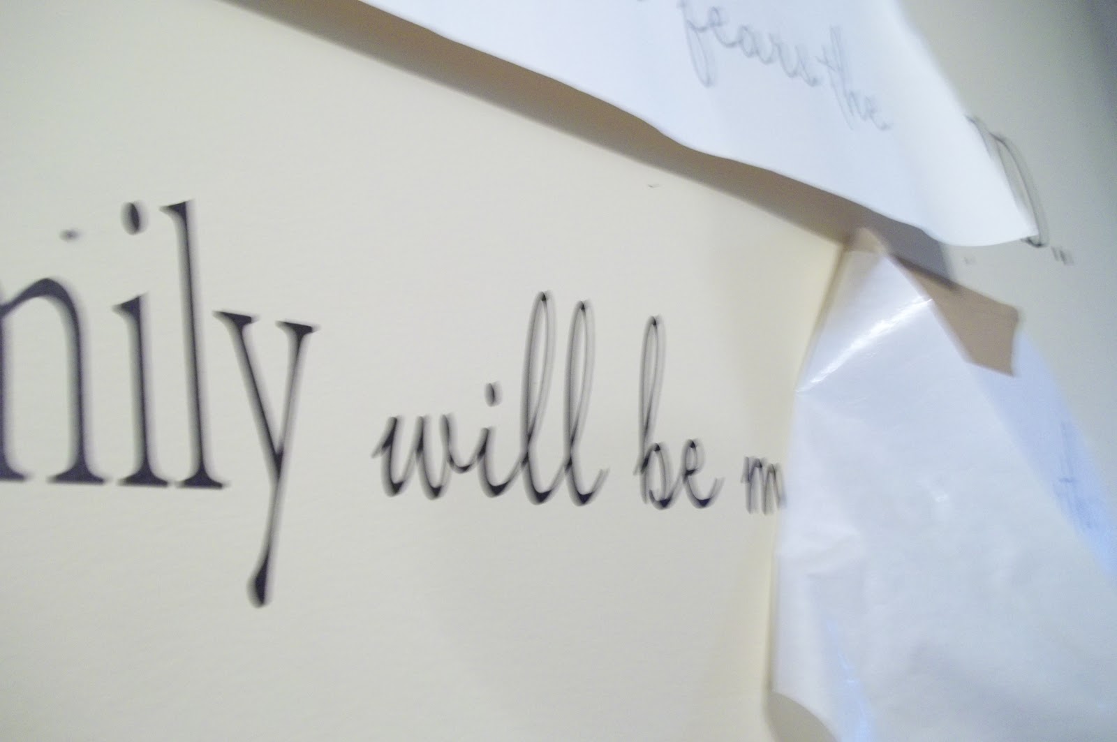 Ribbonwood Cottage My new wall with Wall Vinyl WordsTutorial