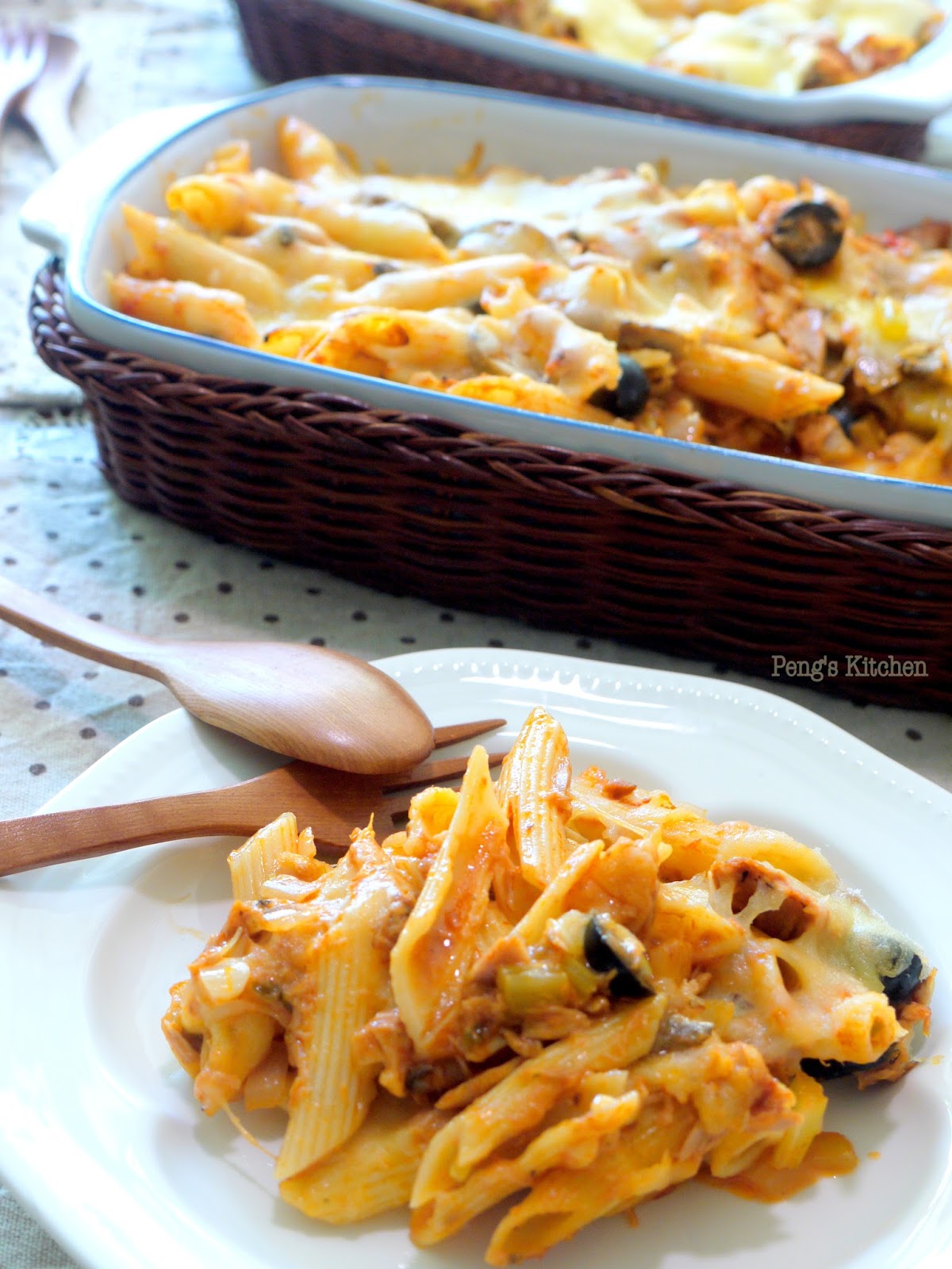 Peng's Kitchen Baked Spicy Tuna Penne