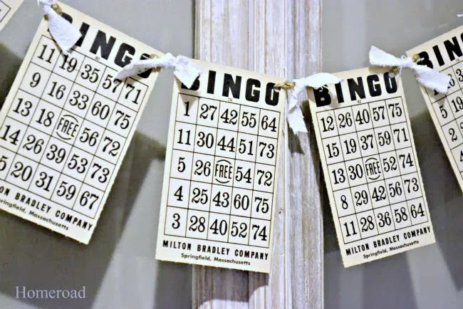 Vintage Valentine DIY Bingo Card Banner. Homeroad.net