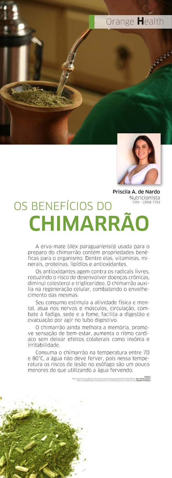 Nutrição Os benefícios do chimarrão