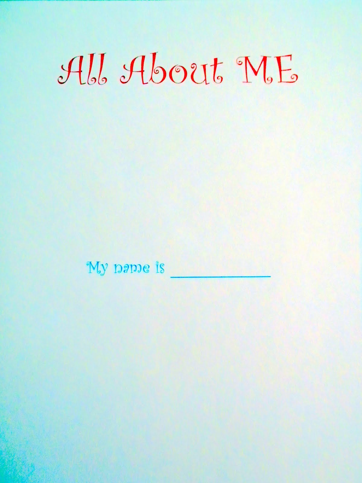 Make Early Learning Fun!: "All About Me" booklets