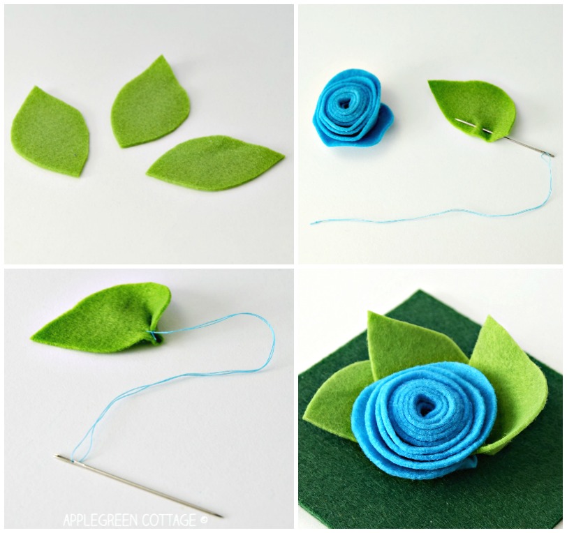 How to Make DIY Felt Flowers (Easiest WAY!) AppleGreen Cottage