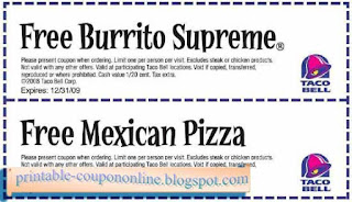 Free Printable Taco Bell Coupons Free Printable Taco Bell Coupons