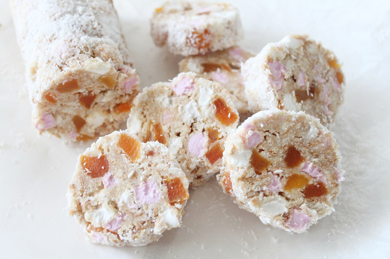 Apricot and Marshmallow Logs Threadbare Creations