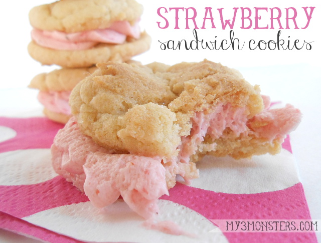 Strawberry Sandwich Cookies at /