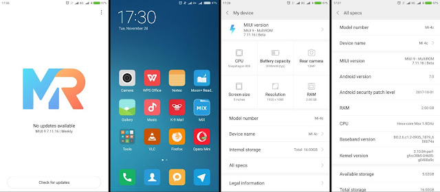 Penampilan MultiROM v7.11.16 di Xiaomi Mi 4c