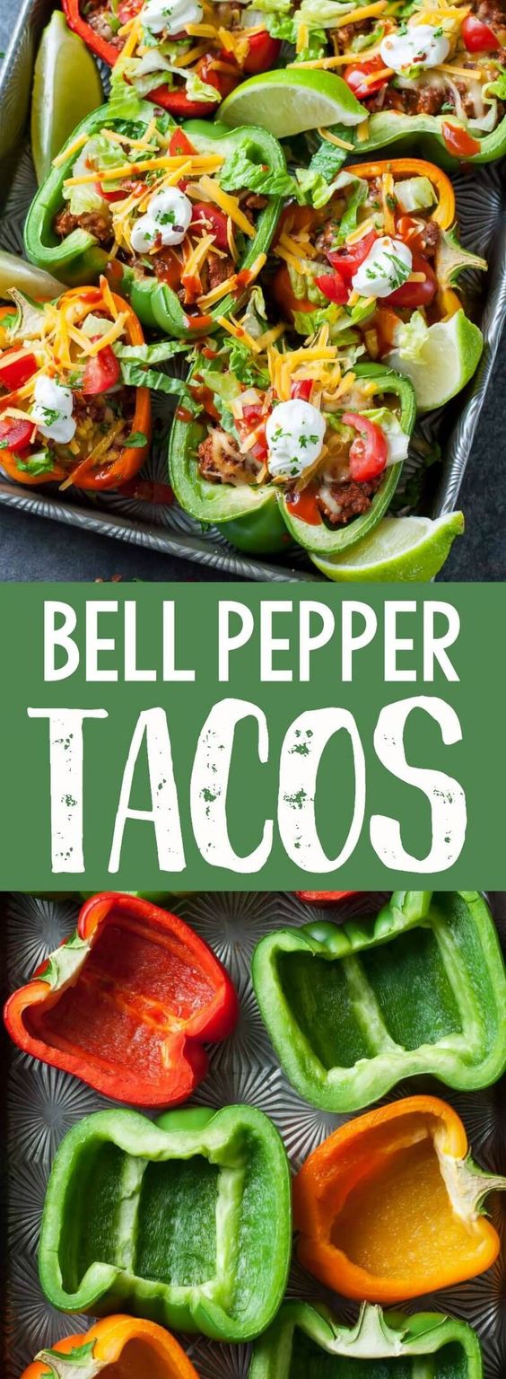 Baked Bell Pepper Tacos Healthy Food Menu