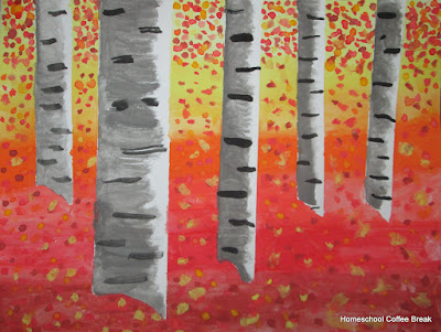 Autumn Art on the Virtual Refrigerator - an art link-up hosted by Homeschool Coffee Break @ kympossibleblog.blogspot.com