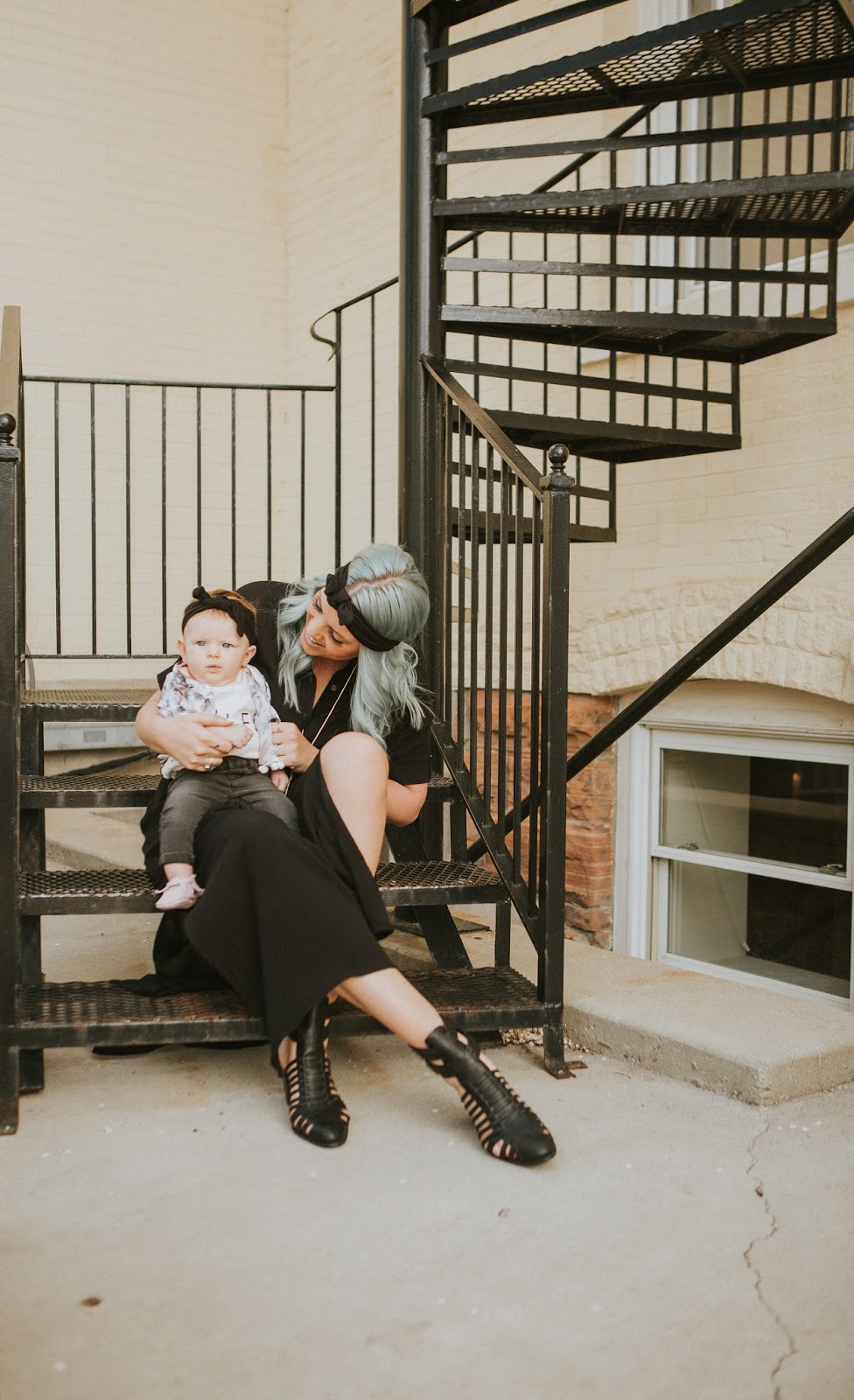 Spring Outfit, Blue Hair, Mommy and Me