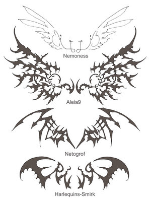 My collection designs wing tattoo