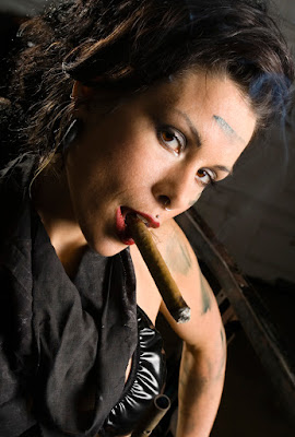 Halifax Nova Scotia Photography Sarah DeVenne Model Miss Molotov Eden Richard Smoking Cigar Portrait