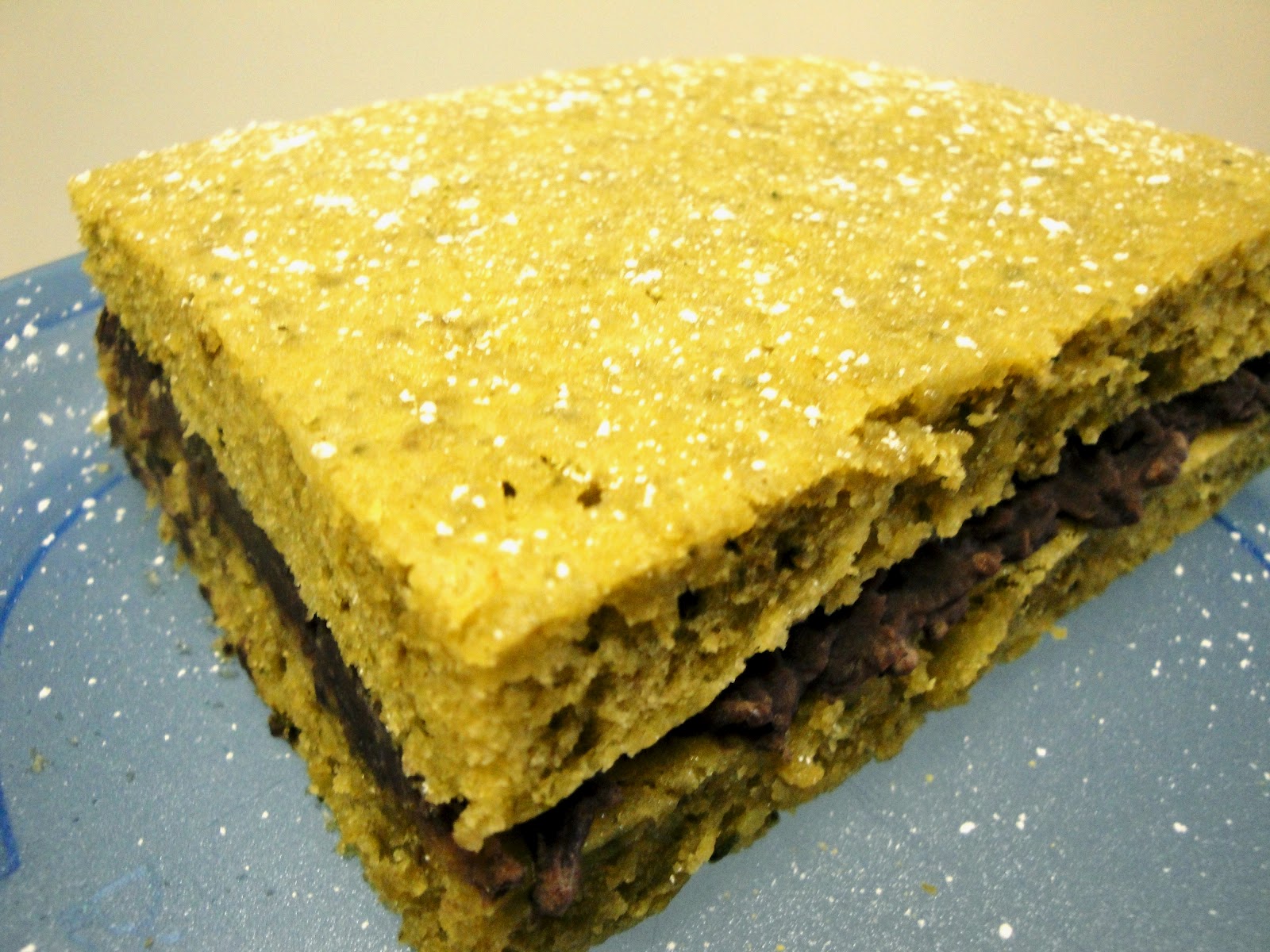 MD cooks for two Green Tea Cake with Red Bean Filling