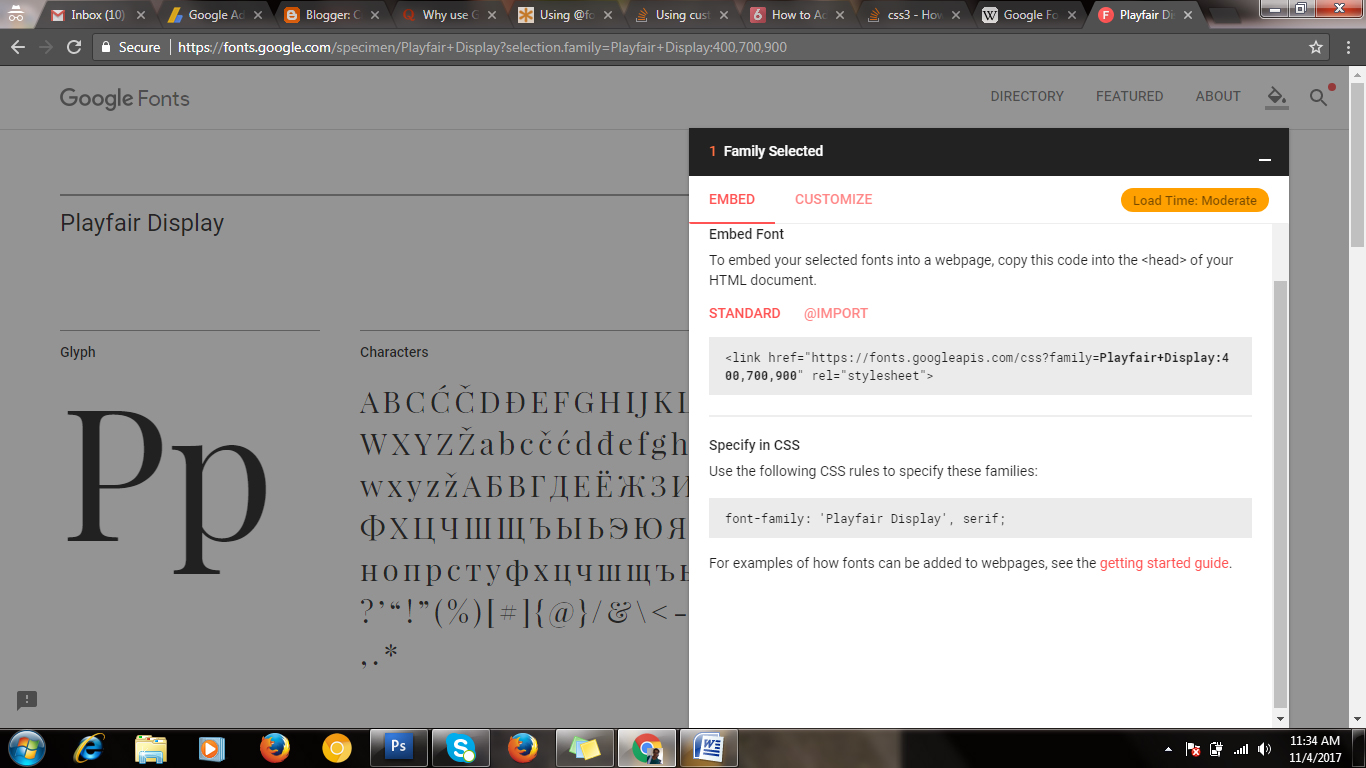 How to install custom fonts in CSS? An Overview on Google Web fonts