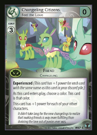 My Little Pony Changeling Citizens, Feel the Love Defenders of Equestria CCG Card