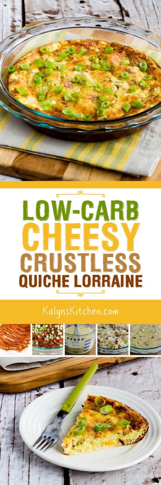 LowCarb Cheesy Crustless Quiche Lorraine (Video) Kalyn's Kitchen