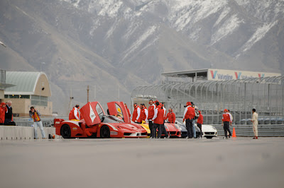 Ferrari FXX race team on track day
