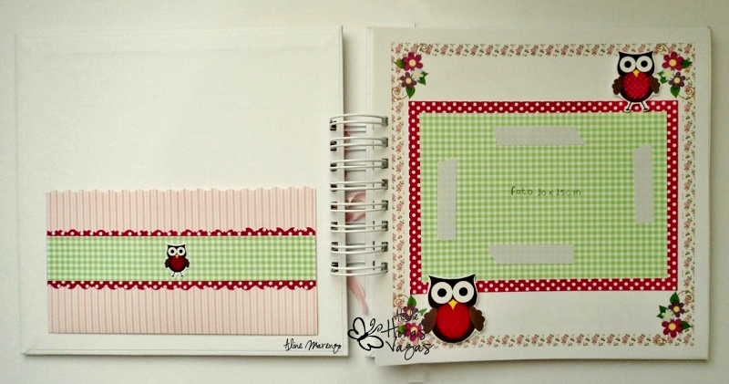 kit caixa e livro álbum de mensagens decorado personalizado coruja corujinha rosa violeta verde menina aniversário infantil