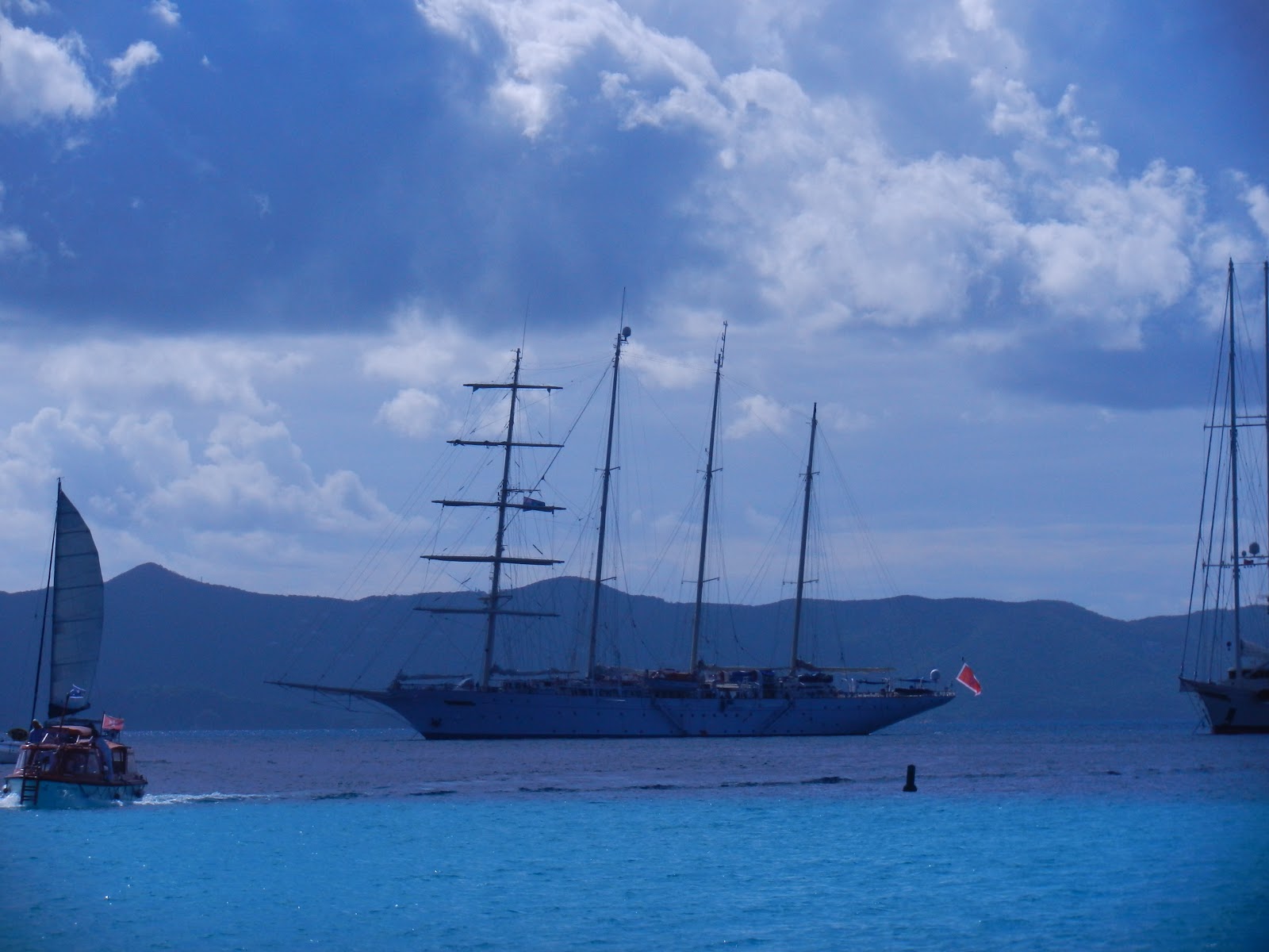 Tamsin & Cooke Our Star Clipper sailing ship left St Martin for the