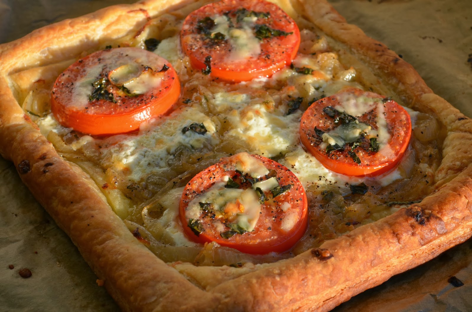 Sheilah's Kitchen Tomato and Goat Cheese Tart