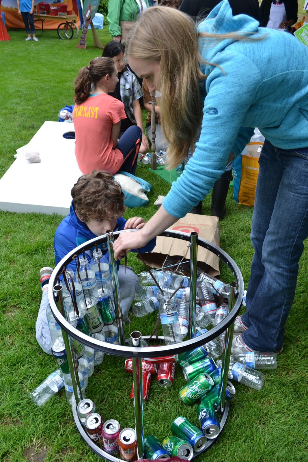 Trash for Peace Bins, bottles and crafts, oh my!