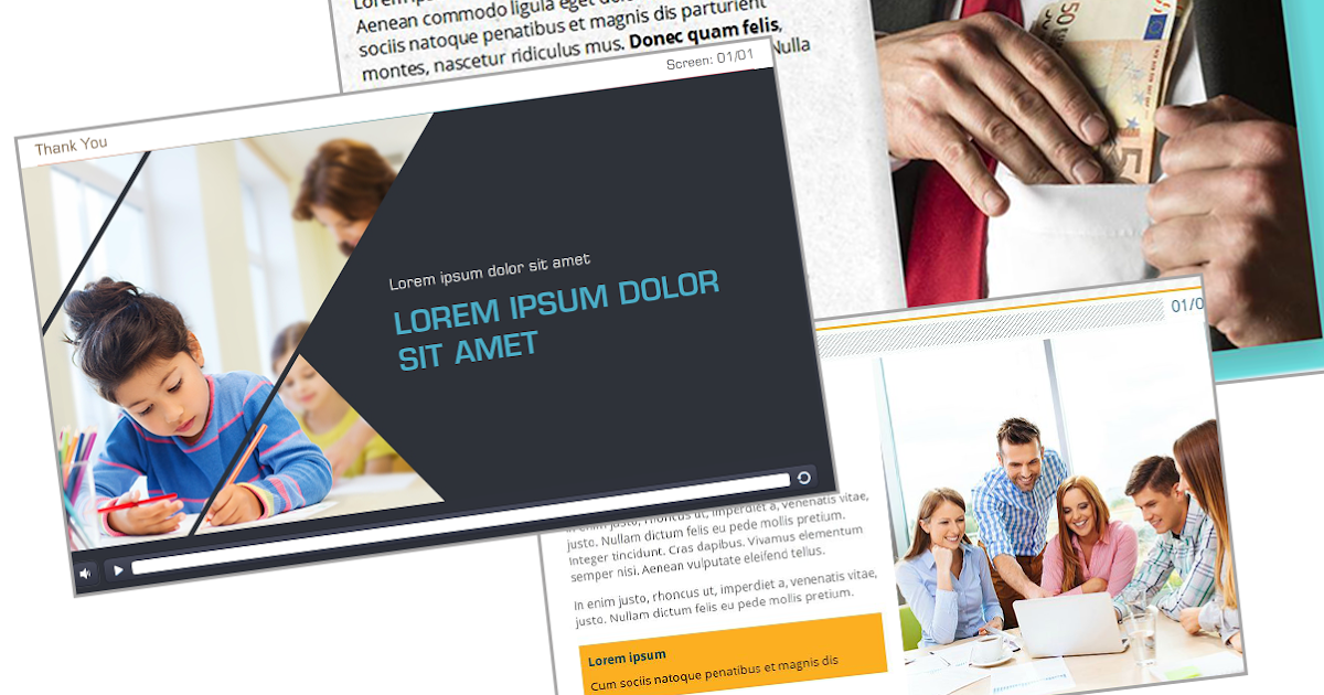Articulate Storyline eLearning Templates of the week Content and Graphics eTemplates