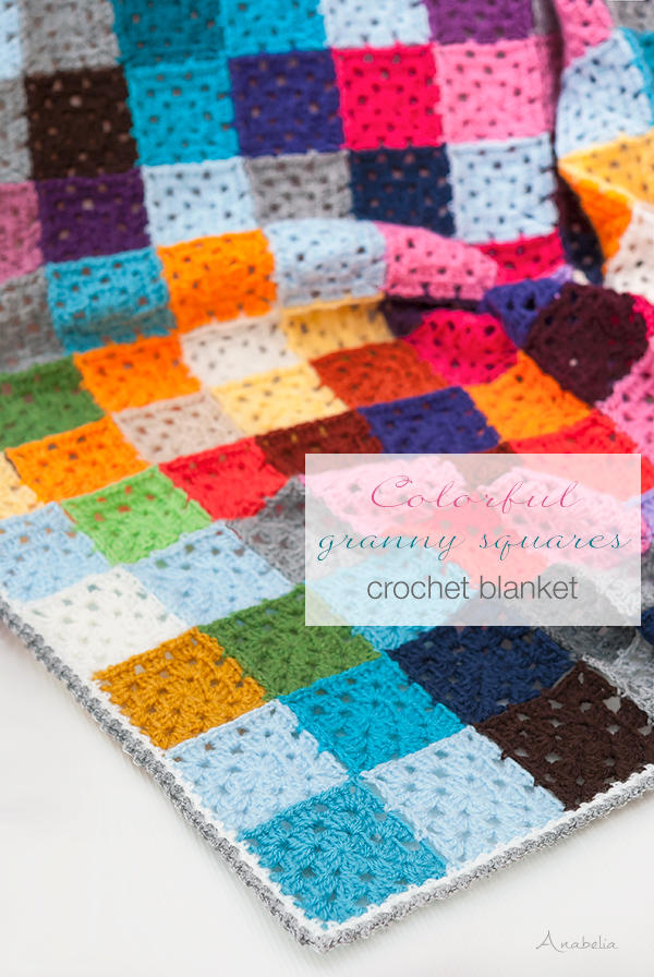 Cosy and Colorful Granny Squares Crochet Blanket by Anabelia Craft Design Cosy and Colorful Granny Squares Crochet Blanket by Anabelia Craft Design
