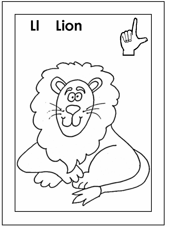 l asl coloring pages - photo #1