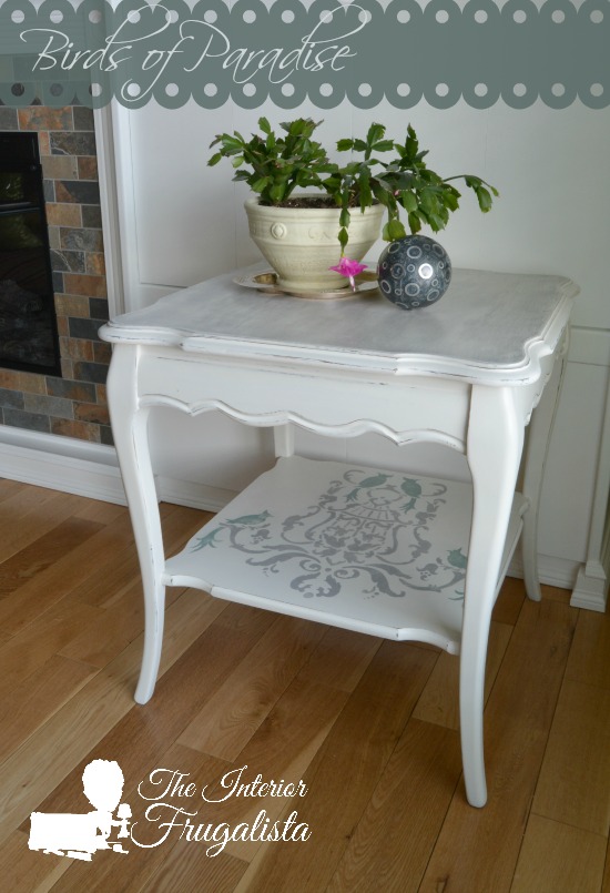 Birds of Paradise Side Table Makeover