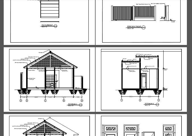 Download Gambar Kerja Rumah Type 36 Dwg Kumpulan Kerjaan