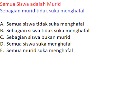 Contoh Soal Silogisme Contoh Soal Silogisme
