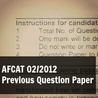 afcat 02 2012 previous question paper
