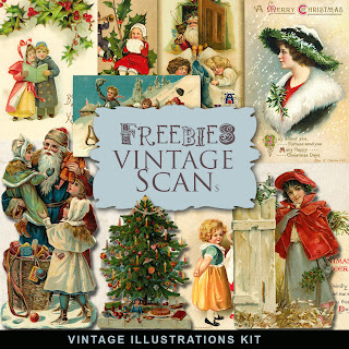 Freebies Kit of Vintage Xmas Illustrations and Post Сards:Far Far Hill ...