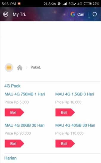 Cara Dapat Kuota Gratis 3 Terbaru
