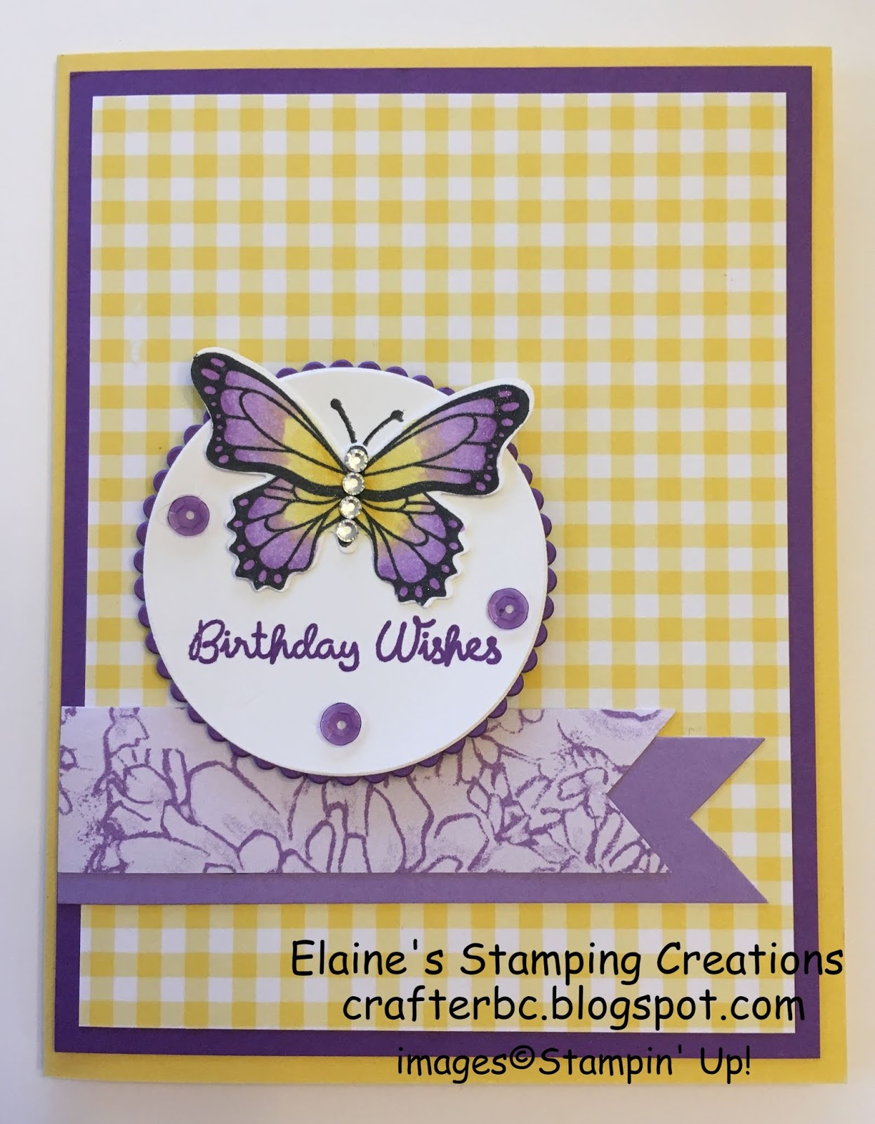 Elaine's Stamping Creations Butterfly Gala Card