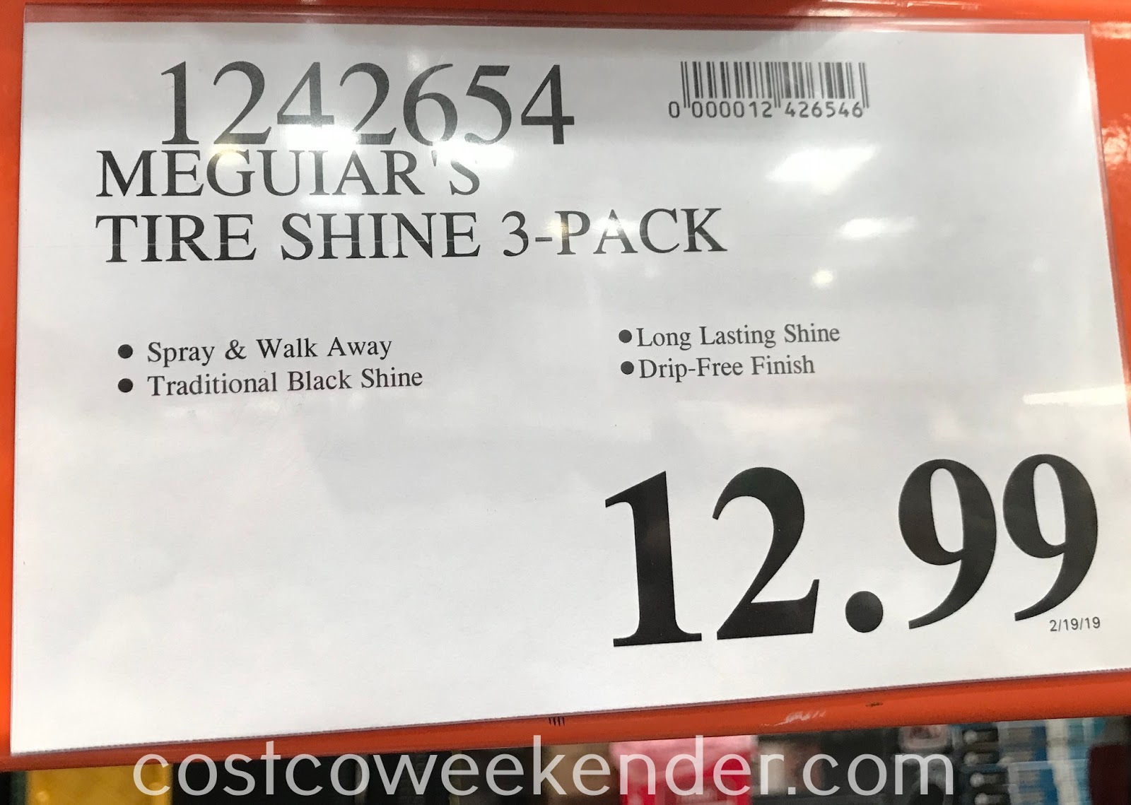 Meguiar's Classic Tire Shine (3 pack) Costco Weekender
