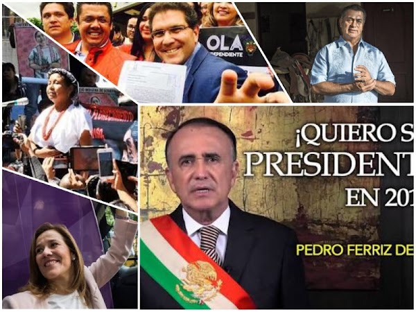 Se han registrado 24 independientes por la presidencia, la mayoría son ex del PRI, PAN y PRD Se han registrado 24 independientes por la presidencia, la mayoría son ex del PRI, PAN y PRD