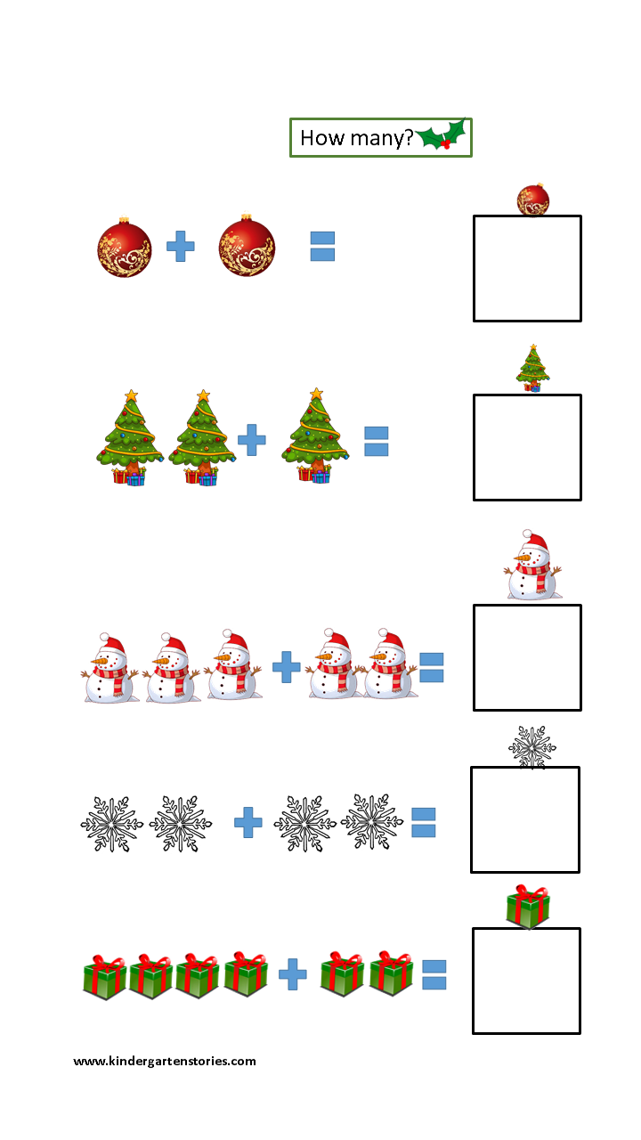 Kindergarten Worksheets for Christmas' period. Kindergarten Stories
