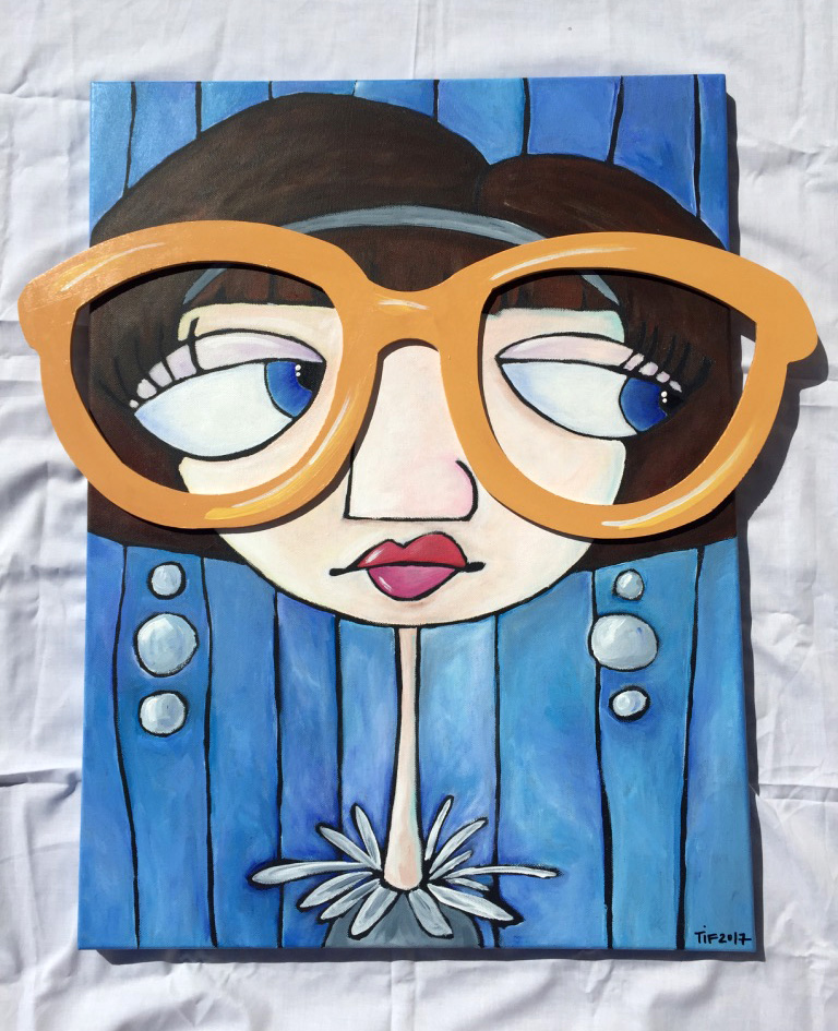 T. Matthews Fine Art Newest Painting Glasses Girls No. 1
