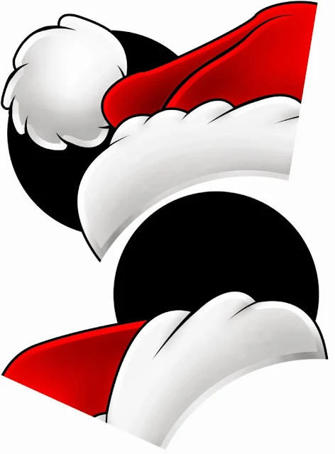 Christmas Mickey Mouse: Free Printable Hat with Ears.