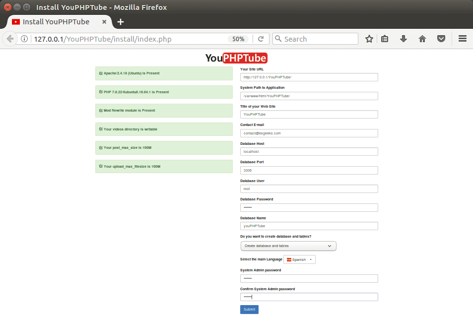 website in php free download