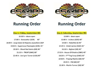 FM at Escape Open Air - Dessau Rosslau - 9 Sept 2017 - stage times