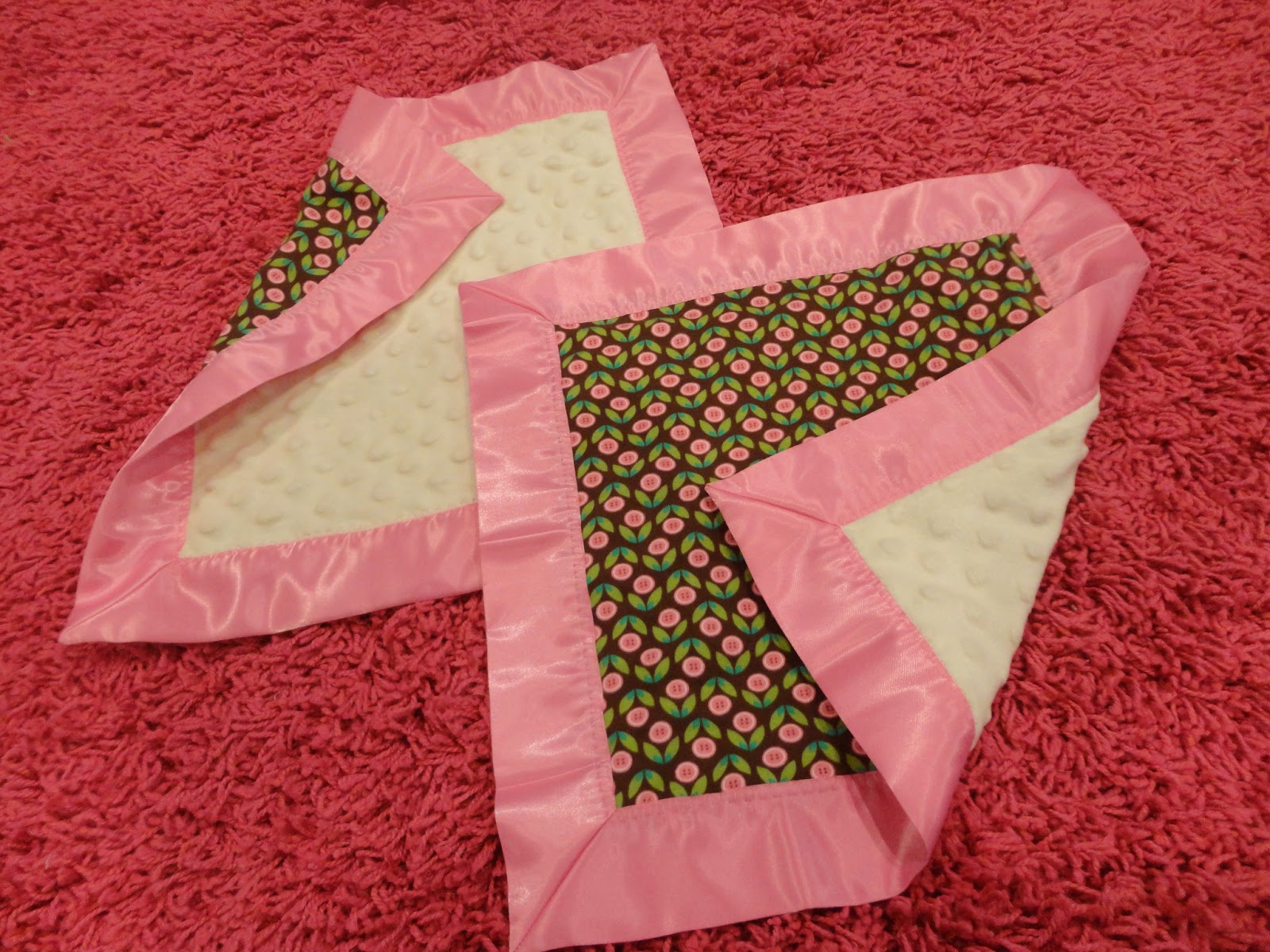 Simply Erin Baby Security Blankets with Satin Binding