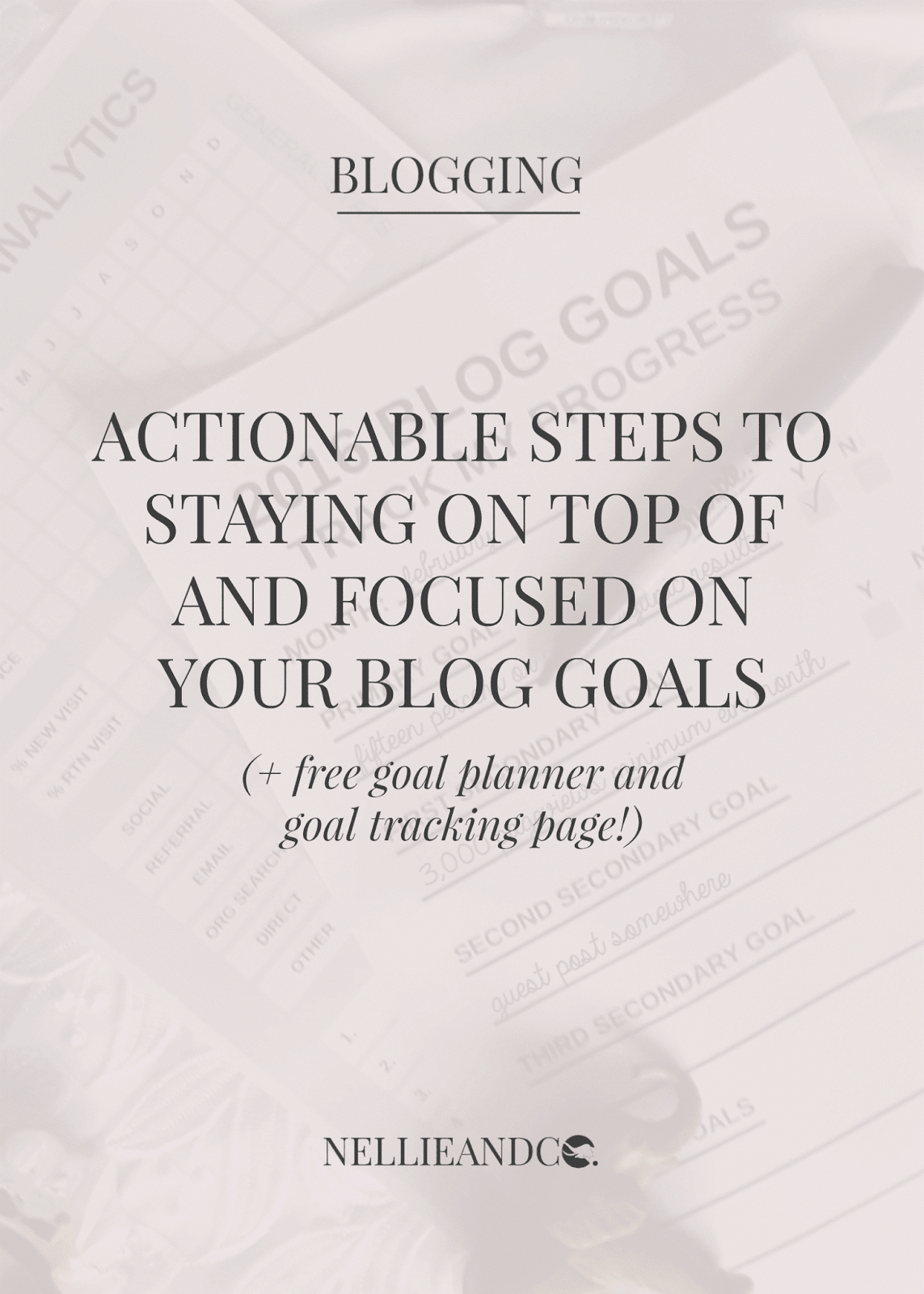 Feel like your blog goals are escaping you, failing you, or like you can't stay on top of them? Here's 4 sure fire ways to focus on them, with a free goal planner and tracker sheets!