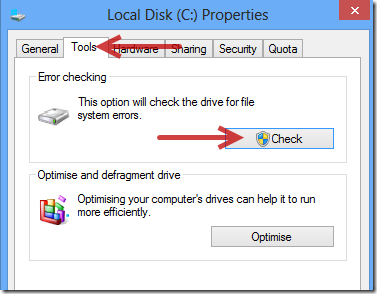 check drive for errors windows 7 How to run a disk check in windows 7 using the command prompt.